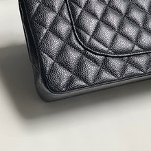 Load image into Gallery viewer, Chanel series 24 circa 2017 Black Caviar GHW Medium ML Timeless Classic Double Flap Bag
