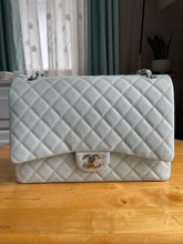 Load image into Gallery viewer, Chanel Blue Caviar SHW Maxi Classic Double Flap Bag