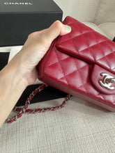 Load image into Gallery viewer, Chanel series 24 17B collection Red Caviar SHW Mini rectangular Flap Bag