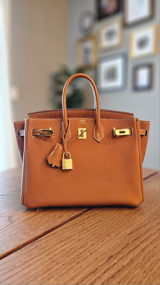 Hermes Birkin 25 Gold Togo Leather with GHW Stamp X (2016)