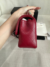 Load image into Gallery viewer, Chanel series 24 17B collection Red Caviar SHW Mini rectangular Flap Bag