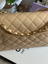 Load image into Gallery viewer, Chanel Beige Clair GHW Medium ML Timeless Classic double flap bag (2021)
