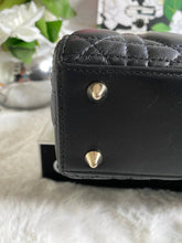 Load image into Gallery viewer, Dior Lady Dior Black Lambskin GHW Size Small with Black Leather Detachable Strap
