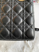 Load image into Gallery viewer, Dior Lady Dior Black Lambskin GHW Size Small with Black Leather Detachable Strap