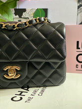 Load image into Gallery viewer, Chanel Black Lambskin LGHW Classic Mini Rectangular Flap Bag (2023)
