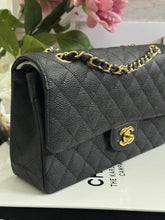 Load image into Gallery viewer, Chanel series 13 (2010) Black Caviar GHW Medium ML Timeless Classic Double Flap Bag