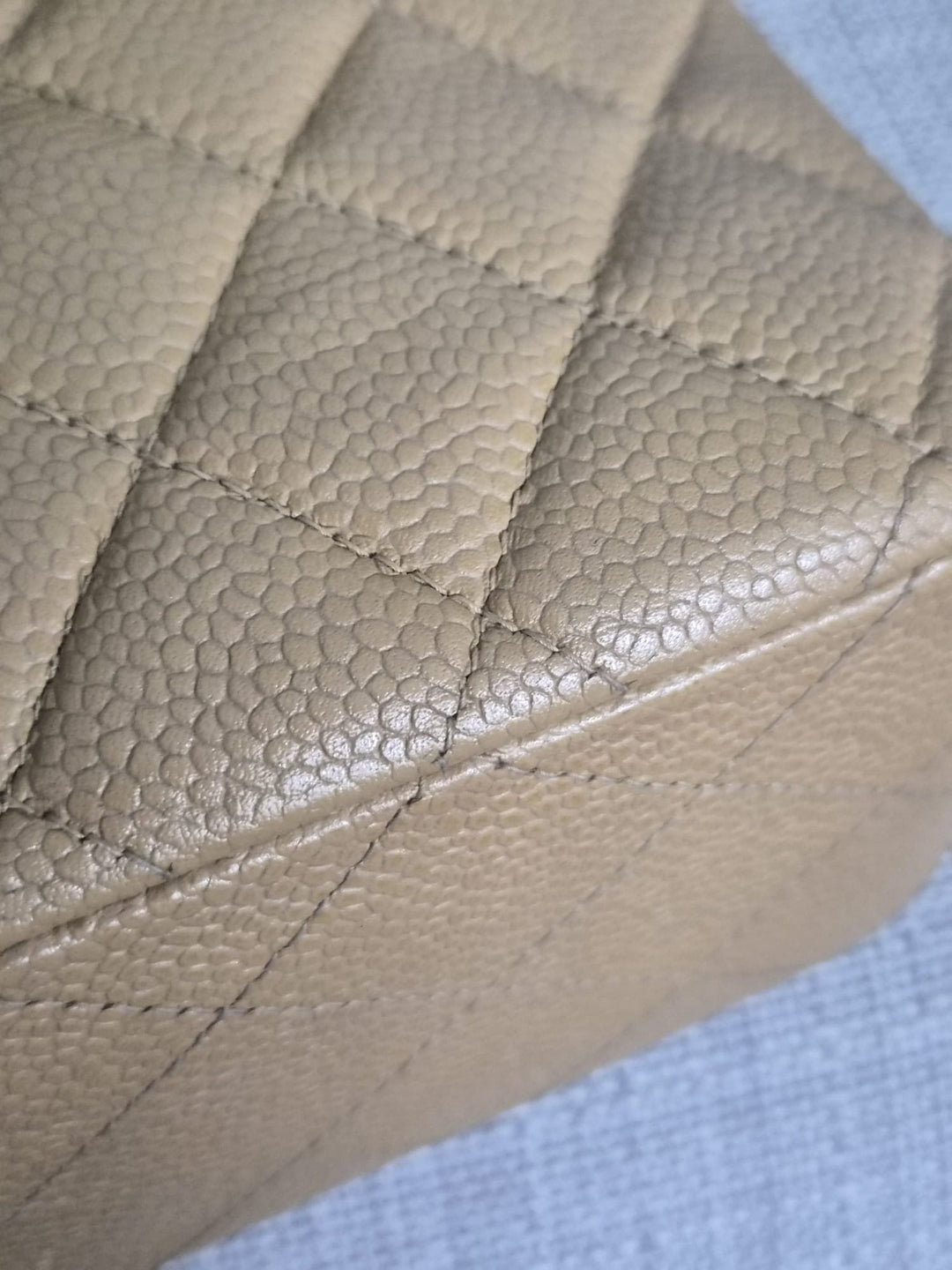 CHANEL Series 9 Vintage Dark Beige Caviar 24K GHW Medium Timeless Classic Double Flap Bag