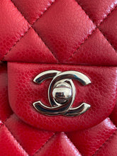 Load image into Gallery viewer, Chanel series 16 12A Collection Red Caviar SHW Medium ML Timeless Classic Double Flap Bag