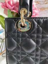 Load image into Gallery viewer, Dior Lady Dior Black Lambskin GHW Size Small with Black Leather Detachable Strap
