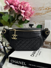 Load image into Gallery viewer, Chanel series 28 Black Calf skin LGHW Waist & Bum Bag
