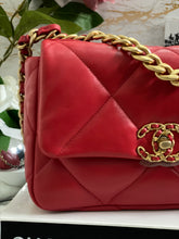 Load image into Gallery viewer, Chanel 19 Size Small from series 29 20C 2020 Cruise Collection Red Lambskin Mixed HW Flap Bag
