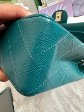 Load image into Gallery viewer, Chanel series 30 21C Collection Dark Teal/Turquoise Caviar LGHW Small Timeless Classic Double Flap Bag