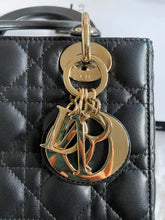 Load image into Gallery viewer, Dior Lady Dior Black Lambskin GHW Size Small with Black Leather Detachable Strap