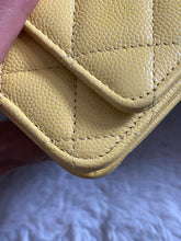 Load image into Gallery viewer, Chanel 20S 2020 Summer/Spring Collection Lemon Yellow Caviar LGHW Classic Wallet on chain (WOC)
