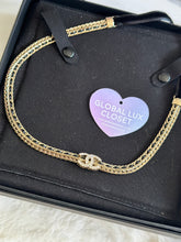 Load image into Gallery viewer, Chanel Chain Tie Choker Gold Tone Necklace
