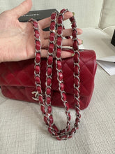 Load image into Gallery viewer, Chanel series 24 17B collection Red Caviar SHW Mini rectangular Flap Bag