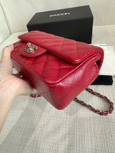 Load image into Gallery viewer, Chanel series 24 17B collection Red Caviar SHW Mini rectangular Flap Bag
