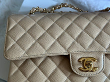 Load image into Gallery viewer, Chanel Beige Clair GHW Medium ML Timeless Classic double flap bag (2021)