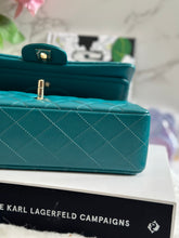 Load image into Gallery viewer, Chanel series 30 21C Collection Dark Teal/Turquoise Caviar LGHW Small Timeless Classic Double Flap Bag