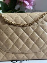 Load image into Gallery viewer, Chanel Beige Clair GHW Medium ML Timeless Classic double flap bag (2021)