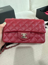 Load image into Gallery viewer, Chanel series 24 17B collection Red Caviar SHW Mini rectangular Flap Bag
