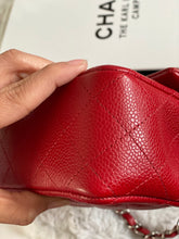 Load image into Gallery viewer, Chanel 14C 2013/2014 cruise collection series 18 Red caviar SHW Mini Rectangular Flap Bag
