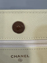 Load image into Gallery viewer, Chanel 23S Yellow Caviar CC Classic Wallet on Chain with LGHW
