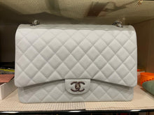 Load image into Gallery viewer, Chanel Blue Caviar SHW Maxi Classic Double Flap Bag