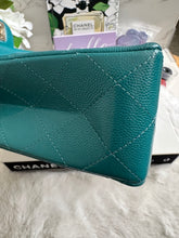 Load image into Gallery viewer, Chanel series 30 21C Collection Dark Teal/Turquoise Caviar LGHW Small Timeless Classic Double Flap Bag