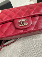 Load image into Gallery viewer, Chanel series 24 17B collection Red Caviar SHW Mini rectangular Flap Bag