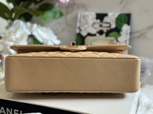 Load image into Gallery viewer, Chanel Beige Clair GHW Medium ML Timeless Classic double flap bag (2021)