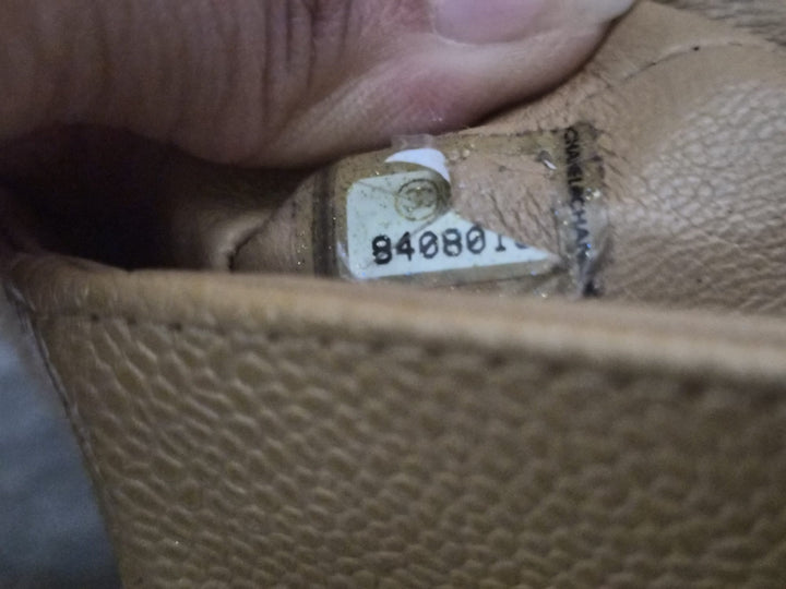 CHANEL Series 9 Vintage Dark Beige Caviar 24K GHW Medium Timeless Classic Double Flap Bag