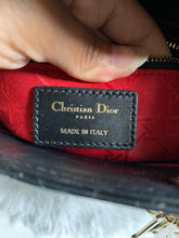 Load image into Gallery viewer, Dior Lady Dior Black Lambskin GHW Size Small with Black Leather Detachable Strap