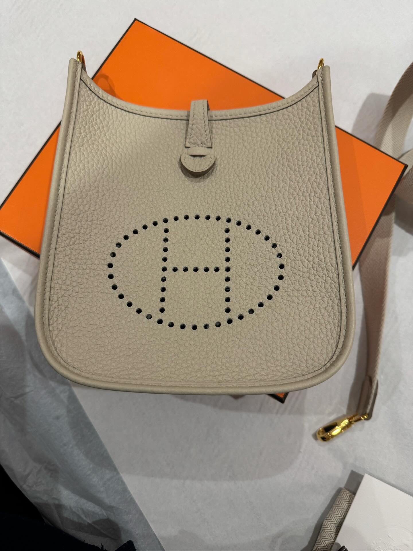 Hermes Evelyn TPM in Benton Clemente with GHW Stamp B 2023