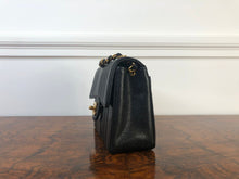 Load image into Gallery viewer, Chanel series 2 Black Caviar 24K GHW Vintage Mademoiselle Mini Flap Bag