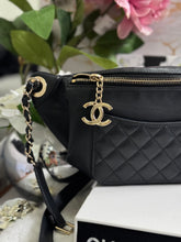 Load image into Gallery viewer, Chanel series 28 Black Calf skin LGHW Waist & Bum Bag