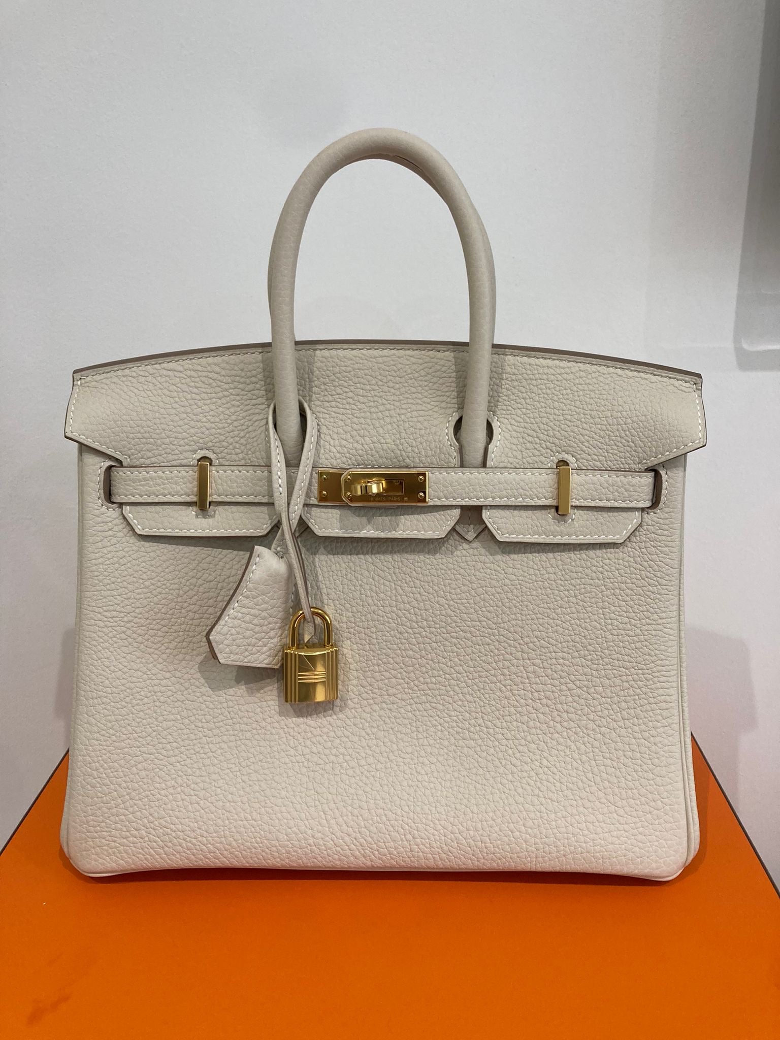 Hermes Birkin 25 Craie Togo Leather with Gold Hardware B Stamp 2024