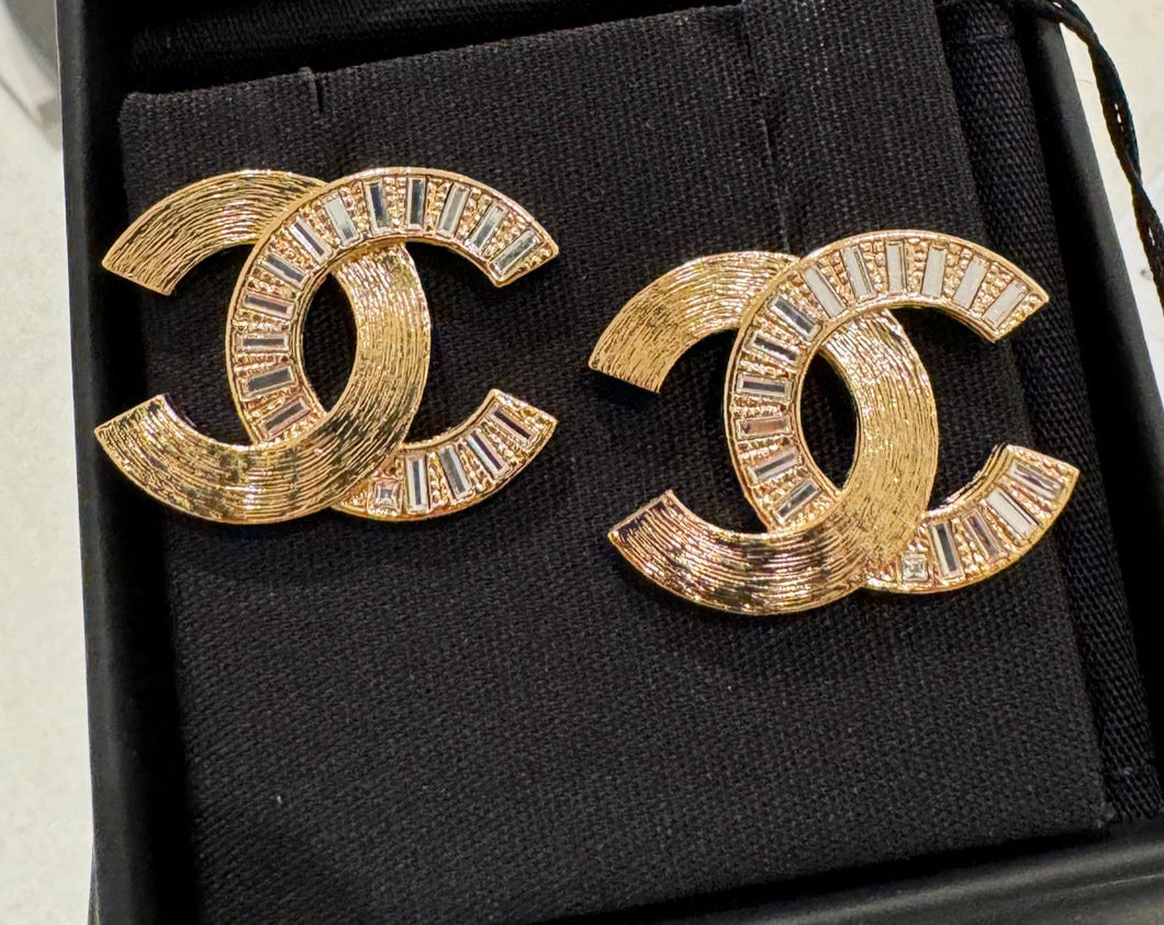 Chanel 24S collection 2024 Summer/Spring Collection Gold/Diamante Earrings