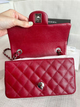 Load image into Gallery viewer, Chanel series 24 17B collection Red Caviar SHW Mini rectangular Flap Bag