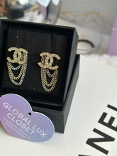Load image into Gallery viewer, Chanel 21S LGHW Multi Chain Gold Tone Earrings
