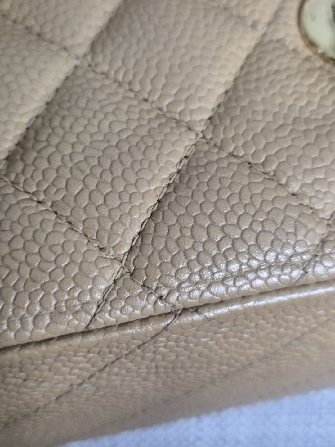 CHANEL Series 9 Vintage Dark Beige Caviar 24K GHW Medium Timeless Classic Double Flap Bag