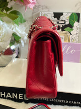 Load image into Gallery viewer, Chanel series 16 12A Collection Red Caviar SHW Medium ML Timeless Classic Double Flap Bag