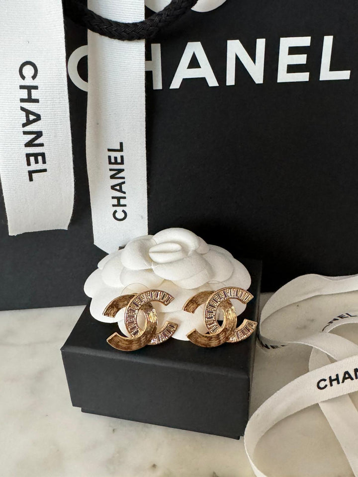 Chanel 24S collection 2024 Summer/Spring Collection Gold/Diamante Earrings