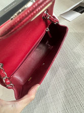 Load image into Gallery viewer, Chanel series 24 17B collection Red Caviar SHW Mini rectangular Flap Bag