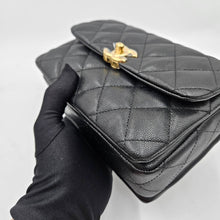 Load image into Gallery viewer, Chanel 22K 2022 Fall/Winter Collection Black Caviar LGHW Coco First Flap Bag size Mini (AS3580)

