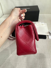 Load image into Gallery viewer, Chanel series 24 17B collection Red Caviar SHW Mini rectangular Flap Bag