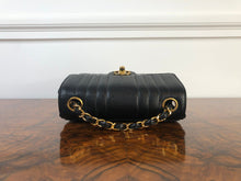 Load image into Gallery viewer, Chanel series 2 Black Caviar 24K GHW Vintage Mademoiselle Mini Flap Bag