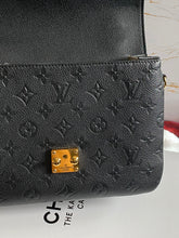 Load image into Gallery viewer, Louis Vuitton Pochette Metis Black Emprinte Leather Monogram Flap Bag