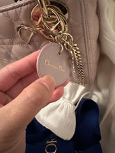 Load image into Gallery viewer, Dior Lady Dior Mini Lotus Pearlescent Lambskin GHW with detachable strap