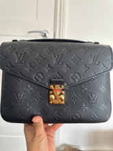Load image into Gallery viewer, Louis Vuitton Pochette Metis Black Emprinte Leather Monogram Flap Bag